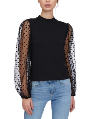 sweater with see through sleeves