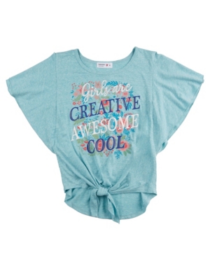 image of Beautees Big Girls Awsome Tie Tee