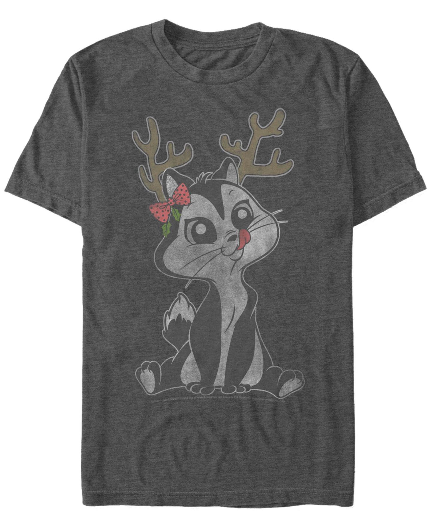 Мужская футболка Fifth Sun Looney Tunes Oh Deer Short Sleeve, цвет: Угольный меланжевый — фото 1