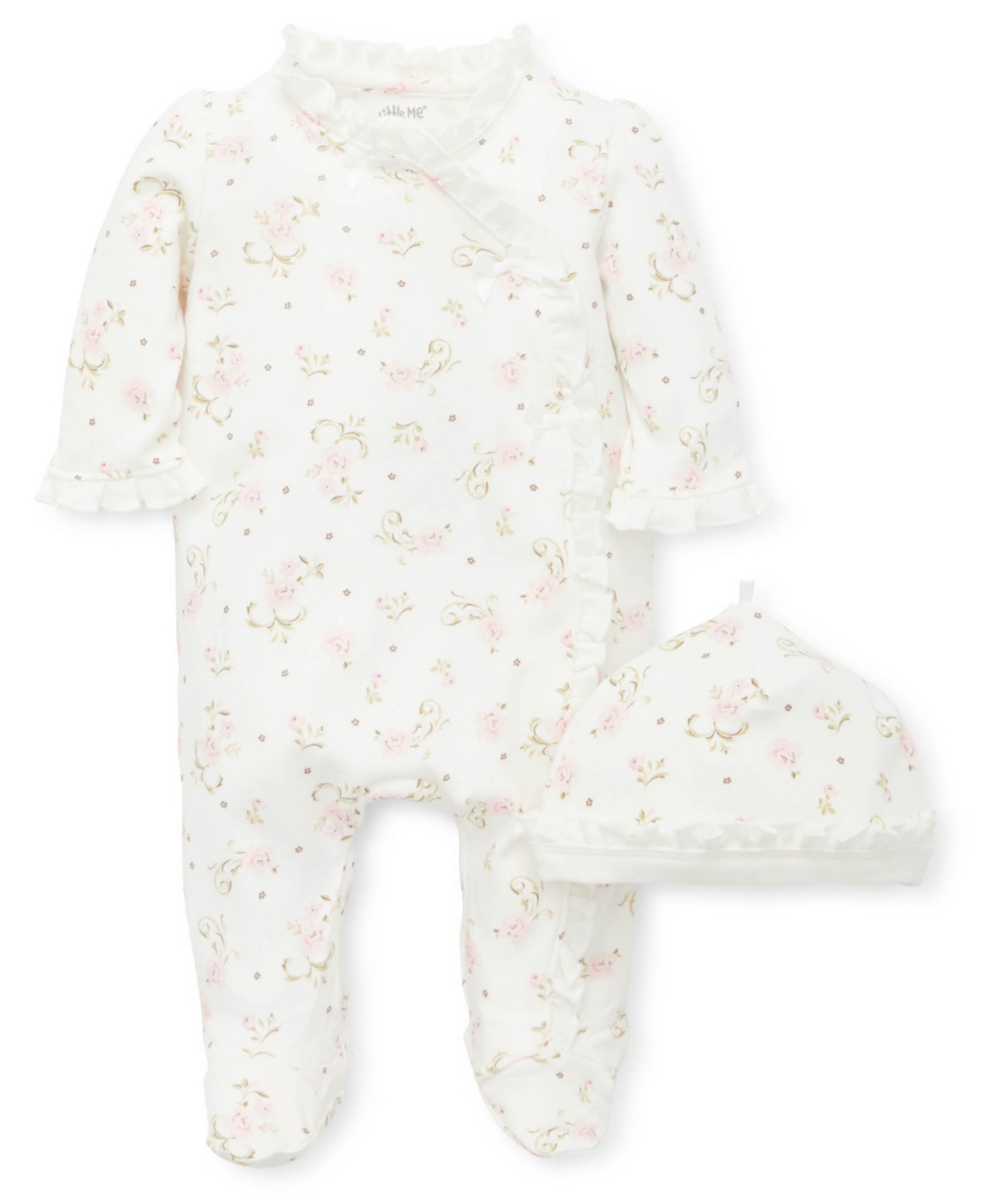 Little Me Baby Girls Cotton Vintage Rose Gift Set, Piece Set