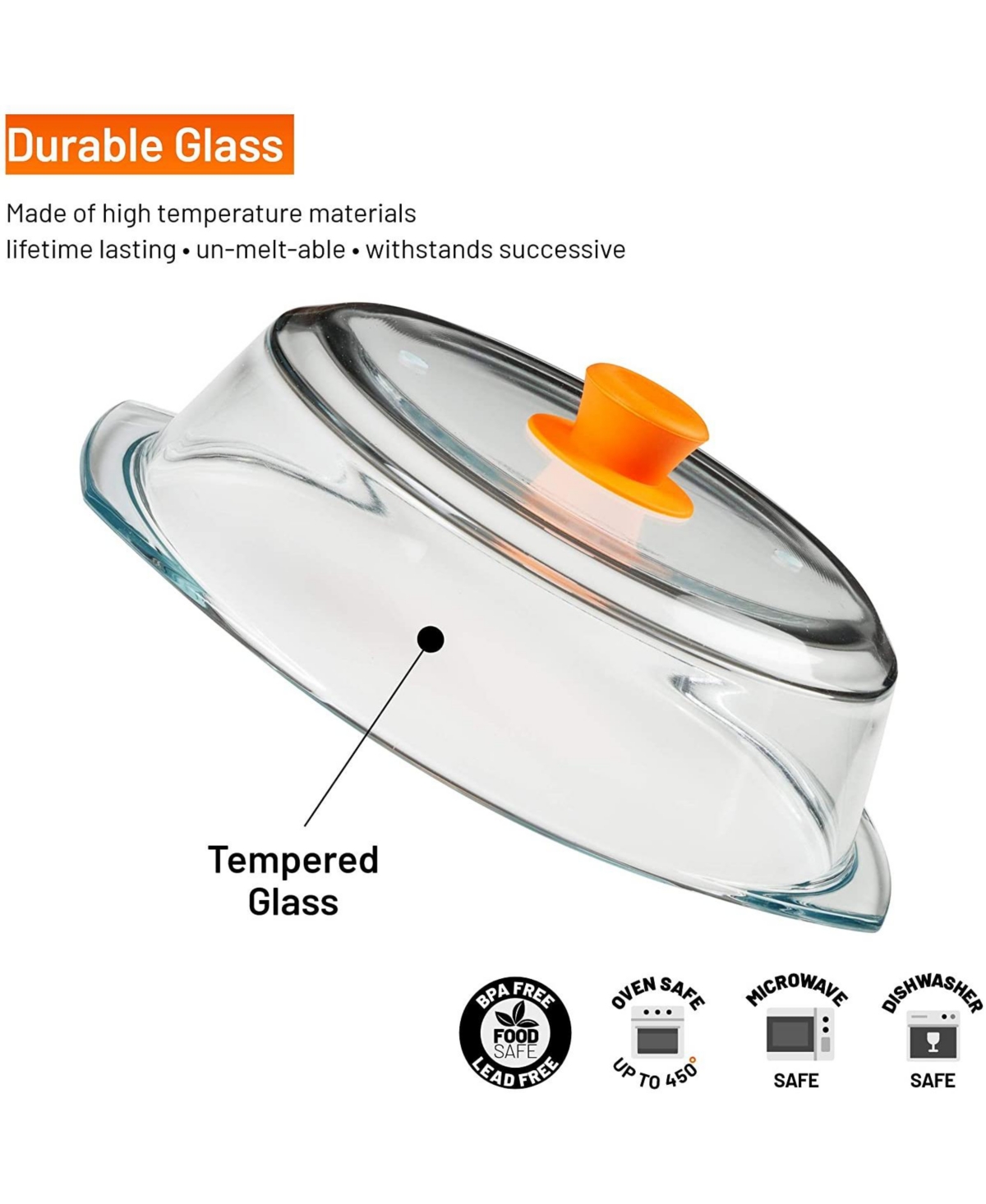 Bezrat Microwave Tall Glass Plate Cover