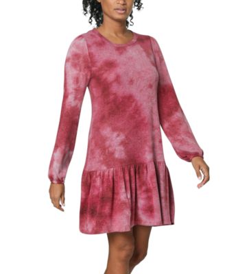 Ultra Flirt - Juniors' Tie-Dye Drop-Waist Dress