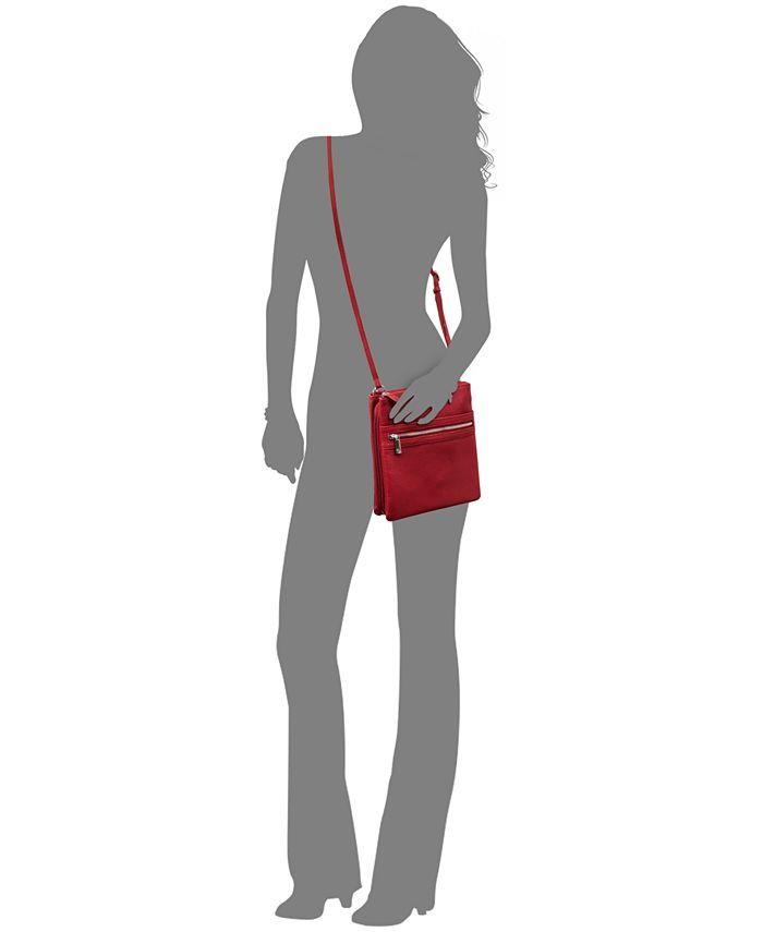 Giani Bernini TripleZip Pebble Leather Dasher Crossbody, Created for