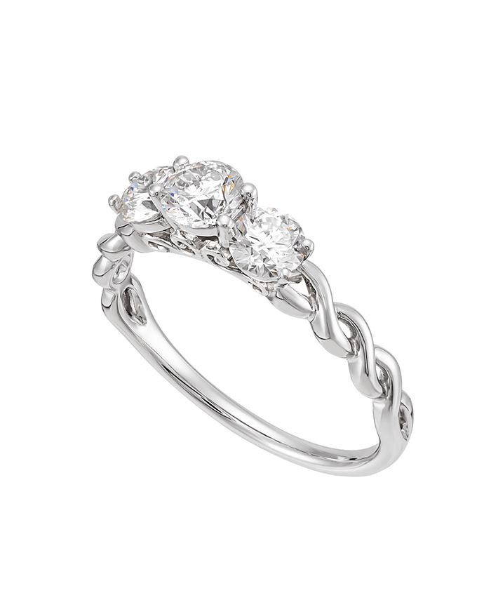 Macy's - Diamond Three Stone Engagement Ring (1 ct. t.w.) in 14K White Gold