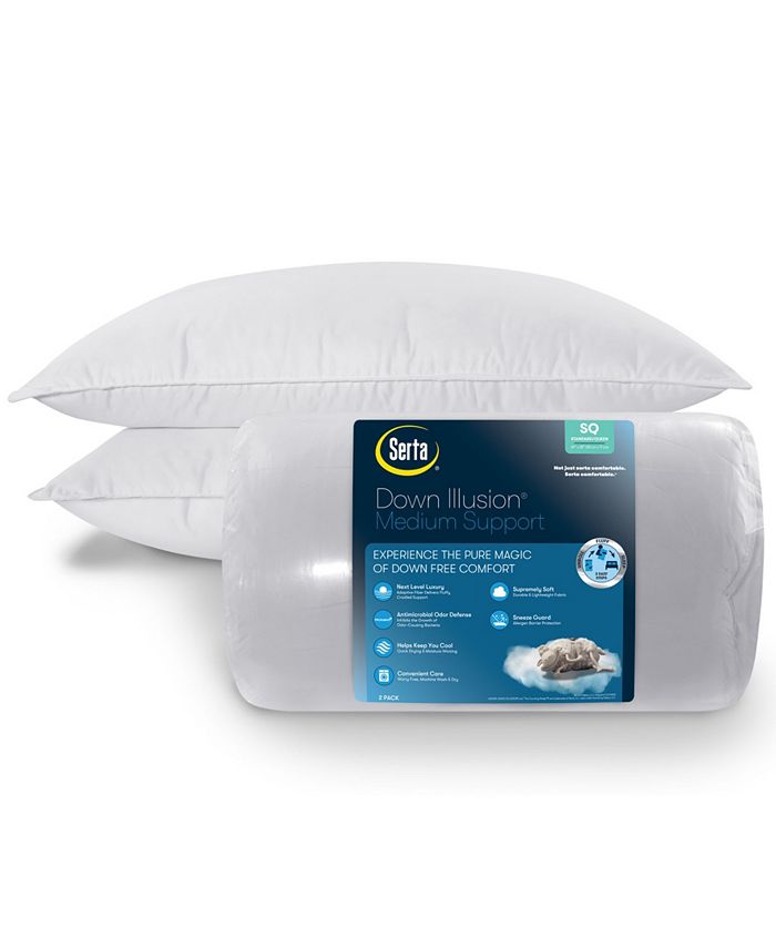 Serta Down Illusion Medium Density Pillow 2Pack, Jumbo Macy's
