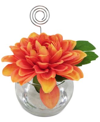 Martha Stewart Collection - Exotic Escape Artificial Dahlia Placecard Holder