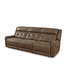 CLOSEOUT! Rihaan 3-Pc. Fabric Sofa with 3 Power Recliners, Created for Macy's