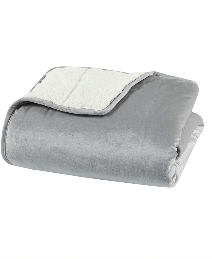 Sleep Philosophy Velvet to Berber Weighted Blanket, 60" x 80" 15 lbs