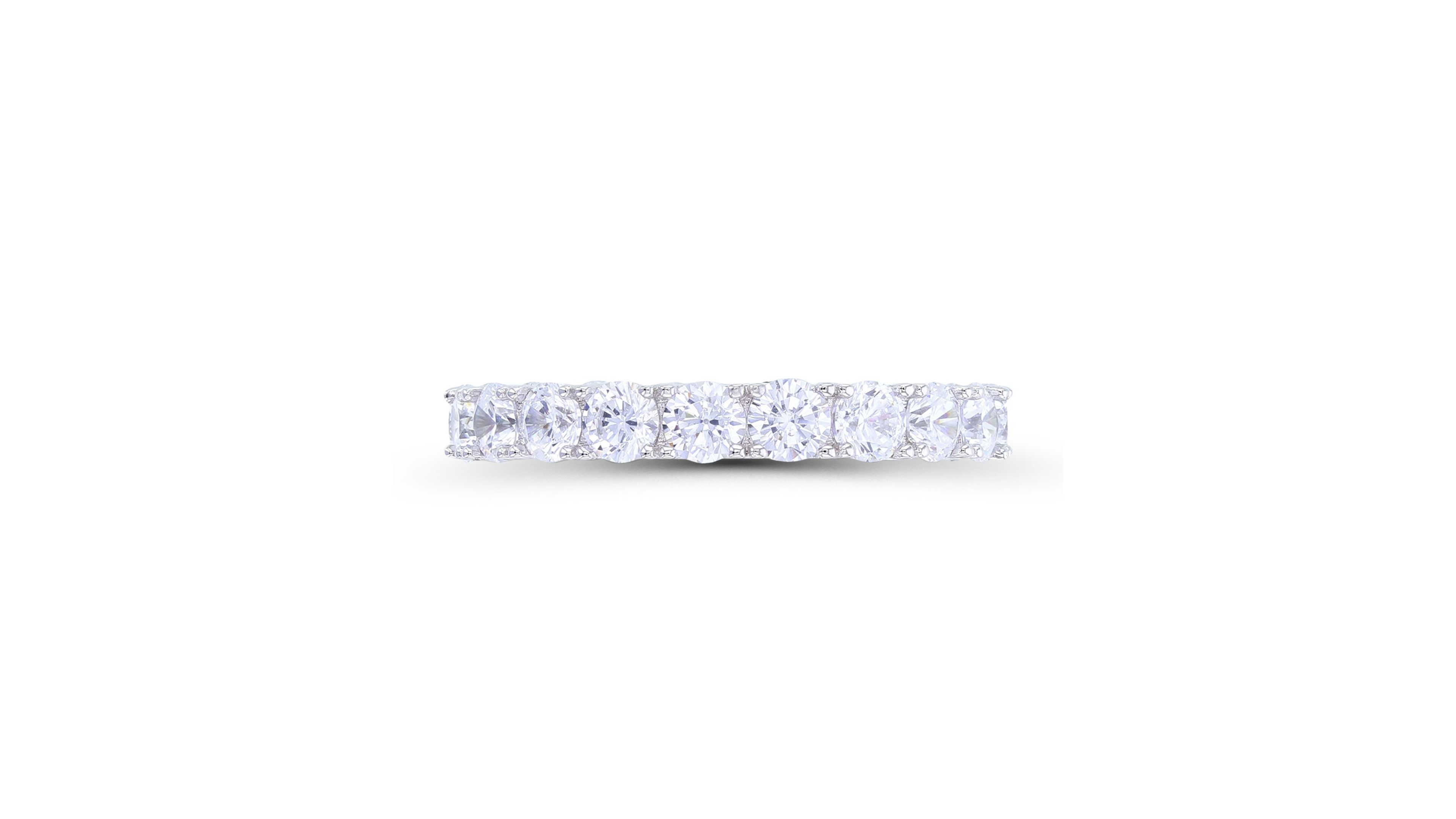 Cubic Zirconia Round and Baguette Eternity Ring