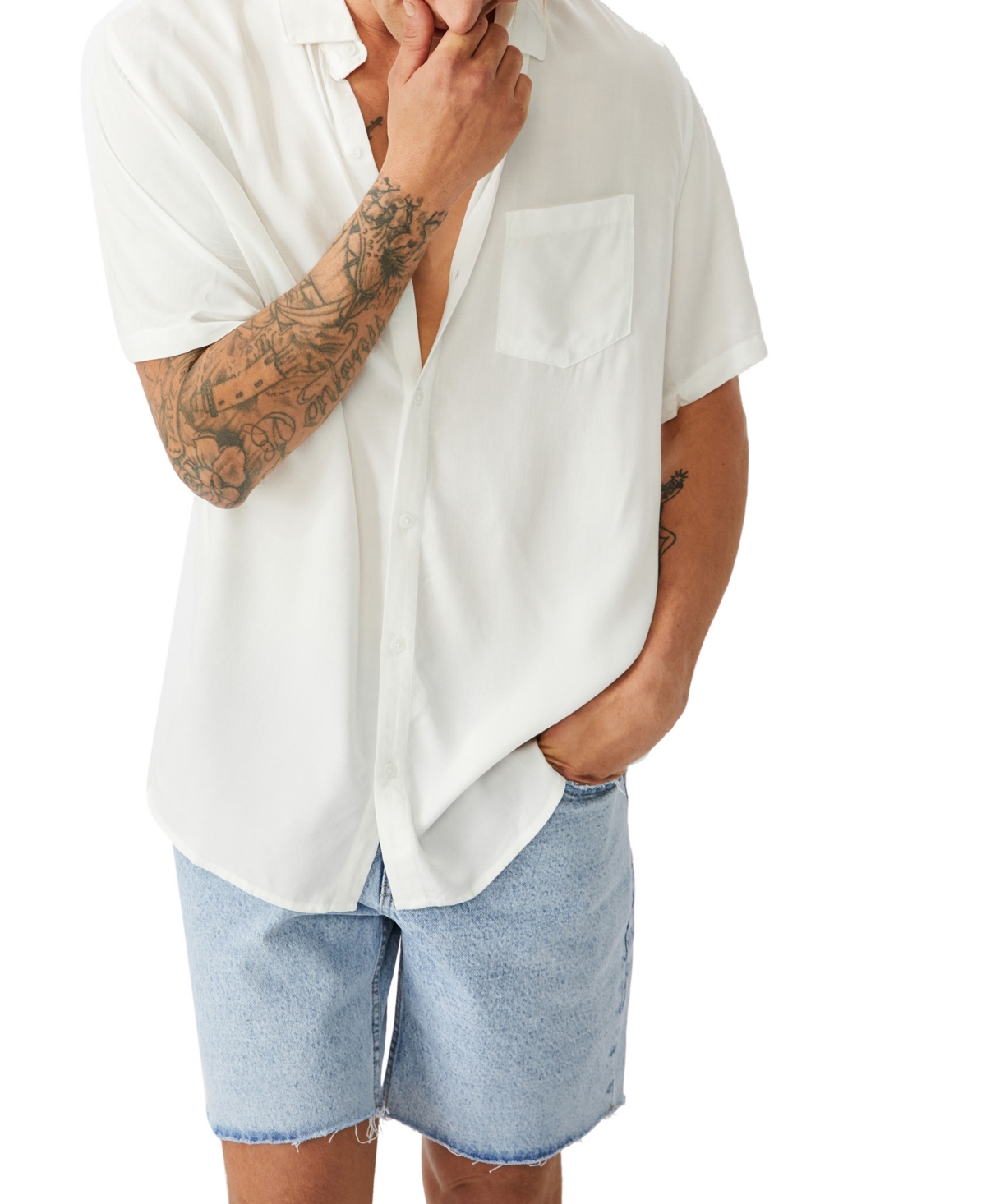 Cotton On Men's Cuban Short Sleeve Shirt
