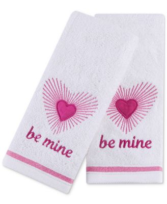 Martha Stewart Collection - Be Mine 2-Pc. 11" x 18" Fingertip Towel Set