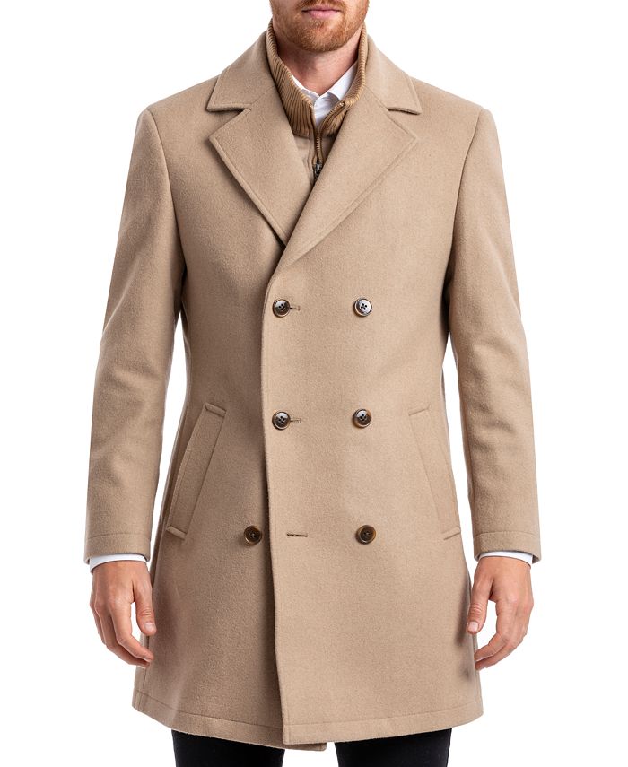 Chaps Men's Classic Double Breasted Overcoat & Reviews - Coats ...