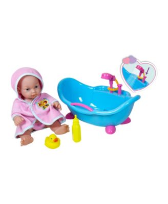 Lissi Dolls 12" Baby Doll Bath Set with Bathtub
