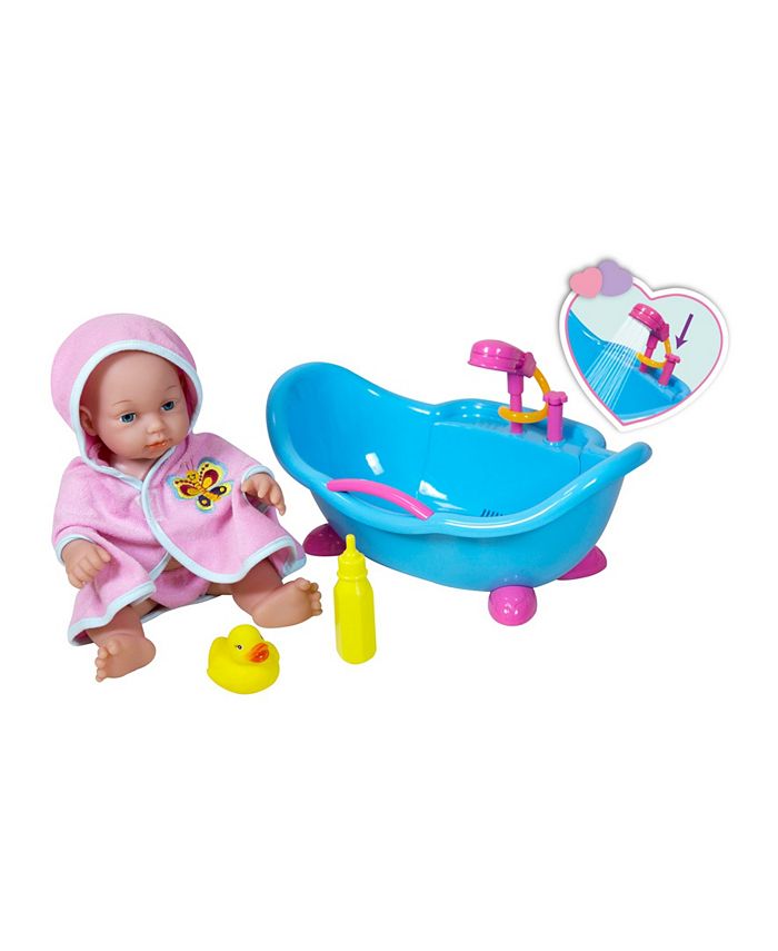 Redbox Lissi Dolls 12" Baby Doll Bath Set with Bathtub Macy's