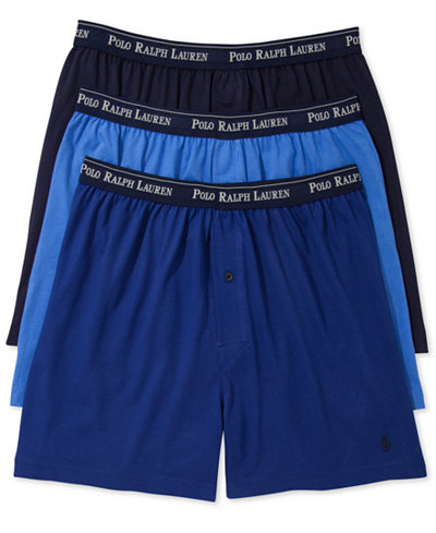 Polo Ralph Lauren Men's Underwear, Classic Knit Boxer 3 Pack