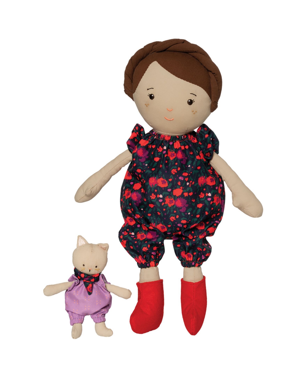 Manhattan Toy Company Babies' Playdate Friends Freddie 14" Doll With Companion Stuffed Animal In Multi