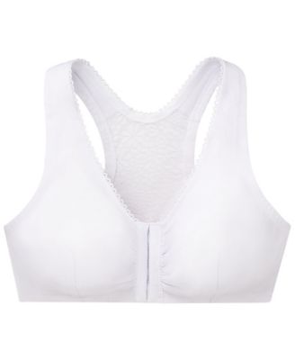Women's Full Figure Plus Size Complete Comfort Wirefree Cotton T-Back Bra 1908