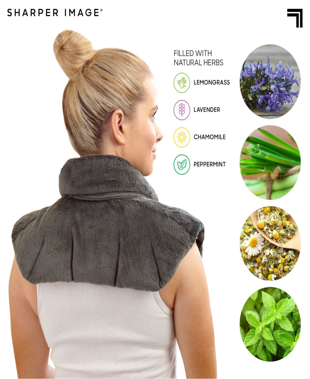 Sharper Image Warming & Cooling Aromatherapy Neck Shoulder Wrap Pad