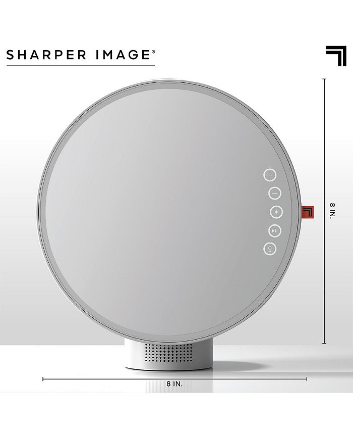 Sharper Image Vanity Mirror Round LED 8" with Bluetooth Speaker Macy's