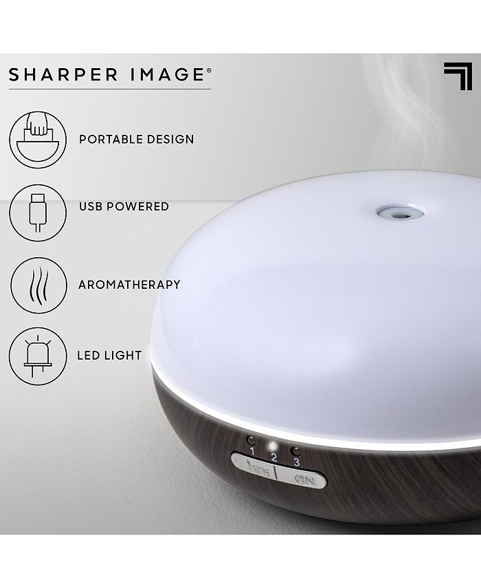 Sharper Image Diffuser Ultrasonic Aromatherapy Dome LED 100mL Macy