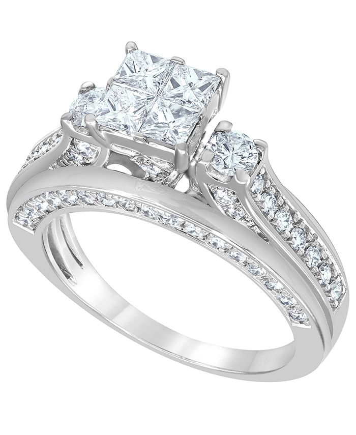 Macy's - Diamond Engagement Ring (1 1/2 ct. t.w.) in 14K White Gold