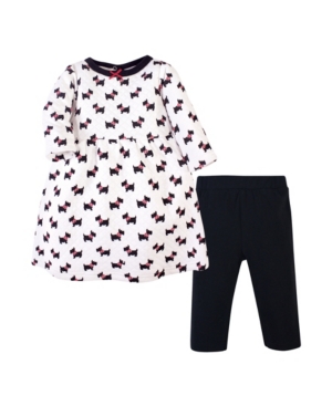 Hudson Baby Toddler Girl Quilted Cotton Dress and Leggings Set