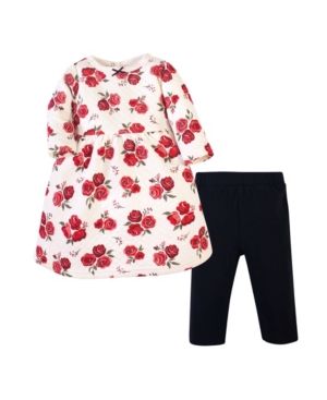 Hudson Baby Toddler Girl Quilted Cotton Dress and Leggings Set