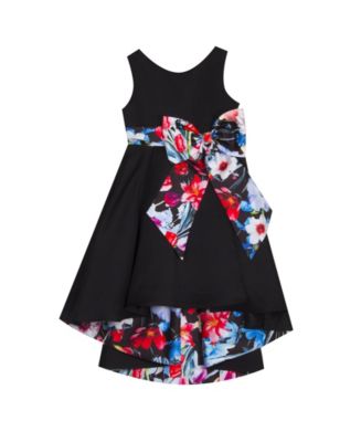 Rare Editions Little Girls Printed Bow Dress - Macy's
