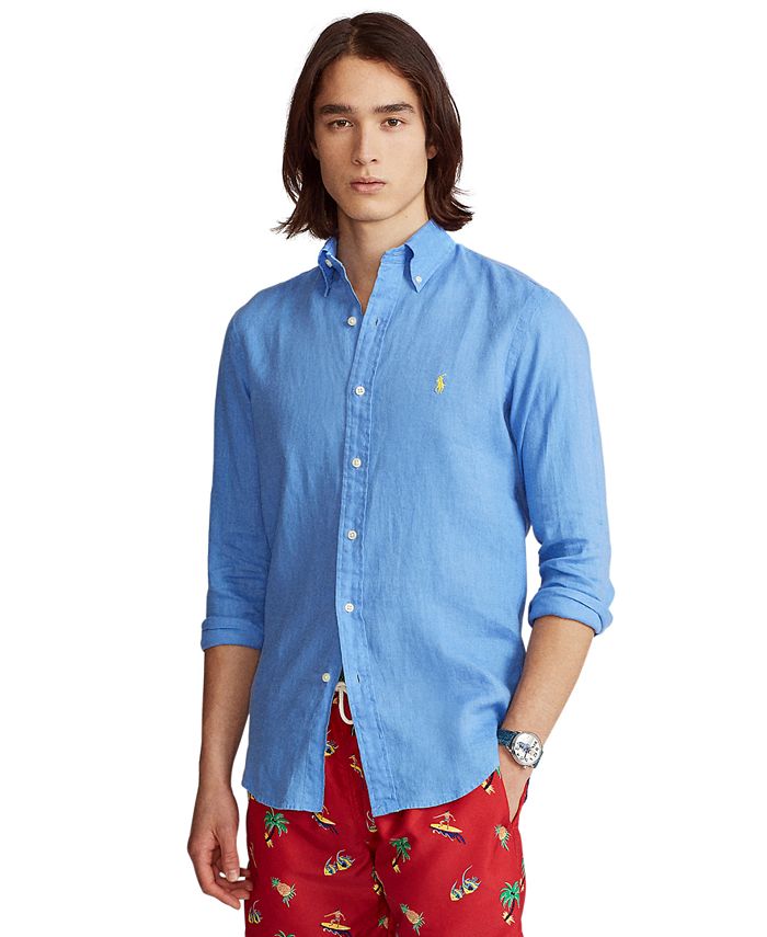 Polo Ralph Lauren Men's Classic-Fit Linen Shirt & Reviews - Casual  Button-Down Shirts - Men - Macy's
