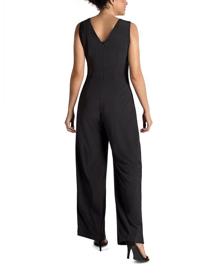 Donna Ricco Knot-Front Jumpsuit - Macy's