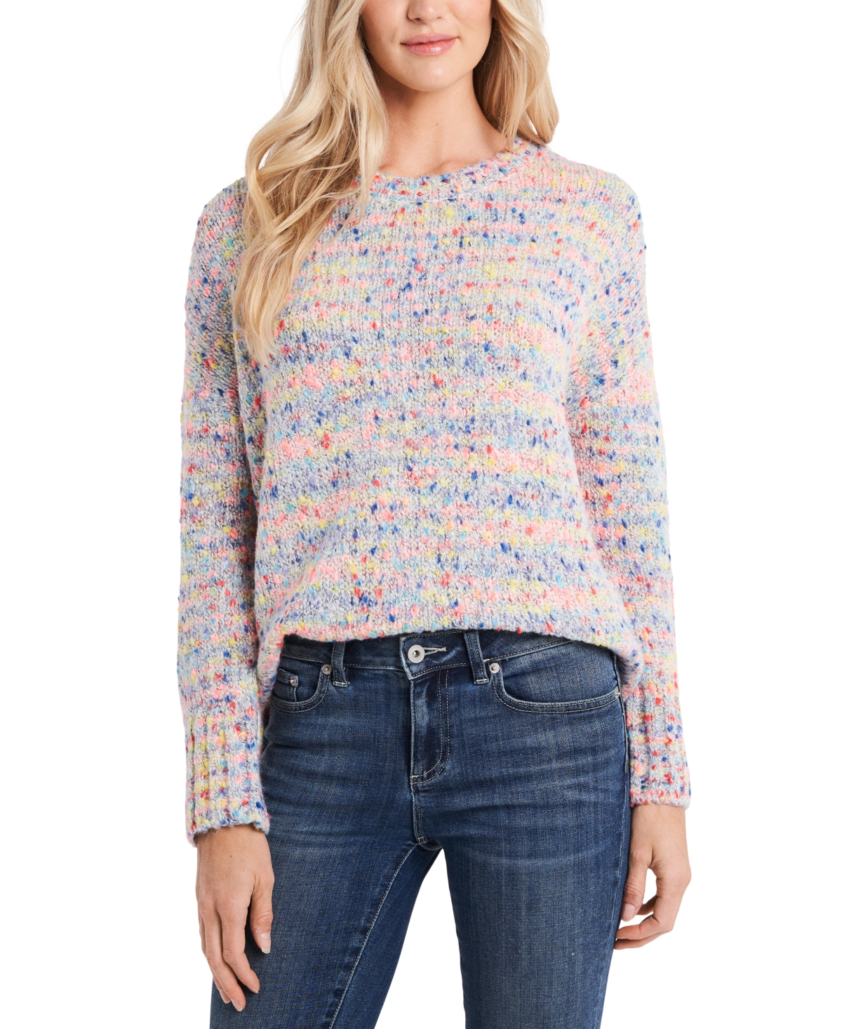 CeCe Rainbow Marled Knit Sweater Macy s