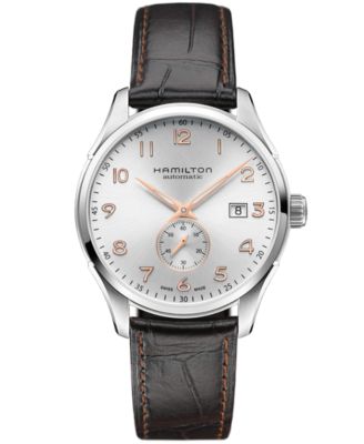 Hamilton - Men's Swiss Automatic Jazzmaster Maestro Black Leather Strap Watch 40mm H42515555