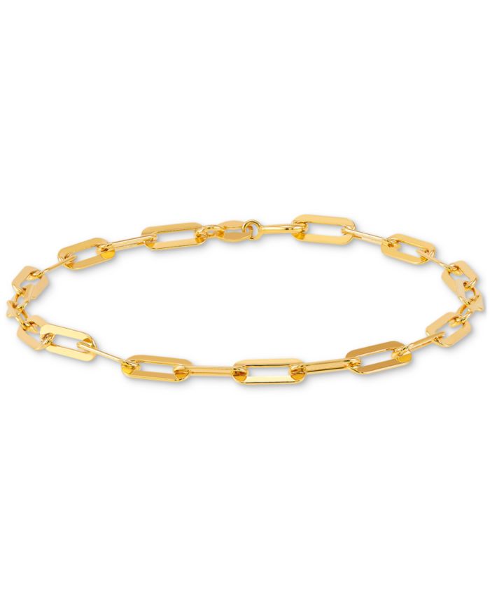 Giani Bernini Polished Paperclip Bracelet in 18K Gold over Silver or