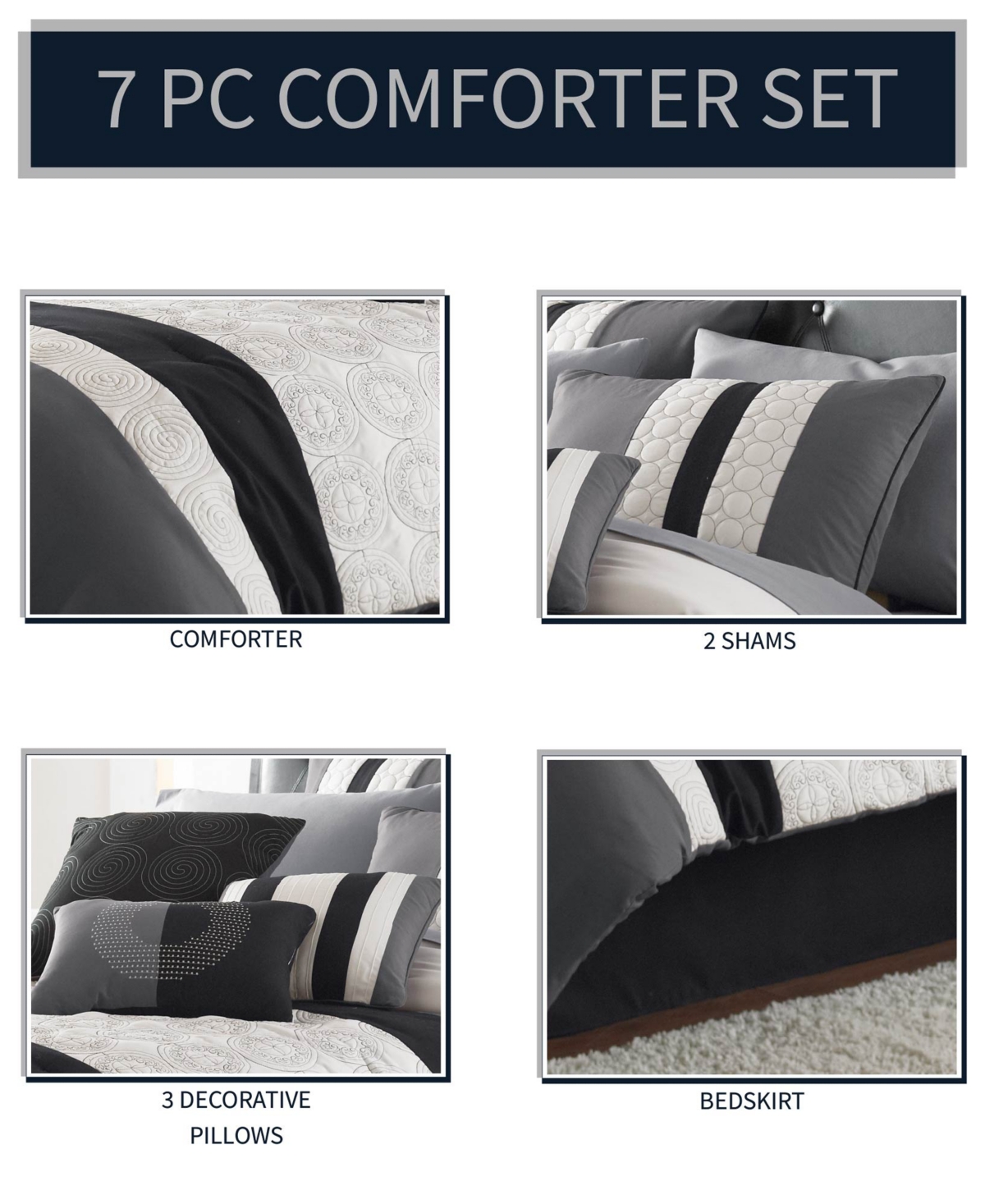 Riverbrook Home Elsie 7-Pc. Comforter Set, Queen