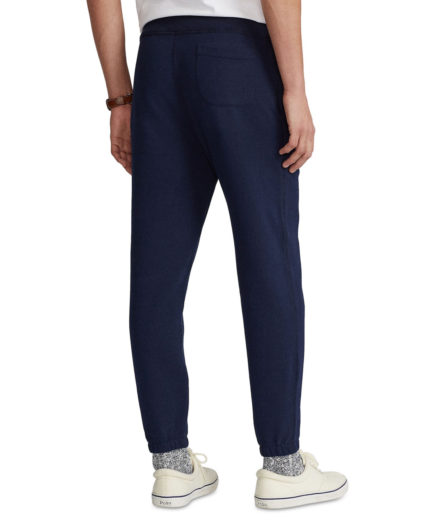 Мужские брюки Polo Ralph Lauren Signature Fleece Sweatpant, цвет: Тёмно-синий — фото 3