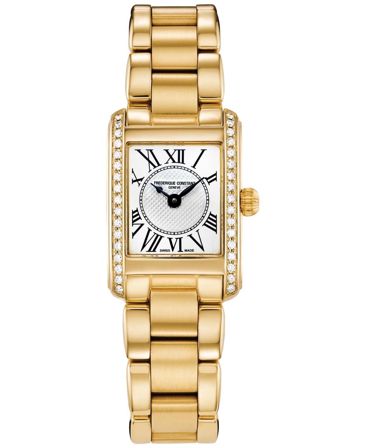 Women's Swiss Classics Carree Diamond (3/8 ct. t.w.) Gold-Tone Stainless Steel Bracelet Watch 23mm - gold