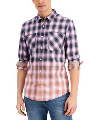 Sun + Stone - Men's Long-Sleeve Elijah Plaid Shirt
