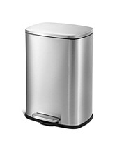 happimess 3.2-Gallons Black Steel Kitchen Trash Can with Lid Indoor in the  Trash Cans department at