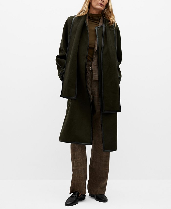 MANGO Women s Straight Cut Wool Coat Macy s