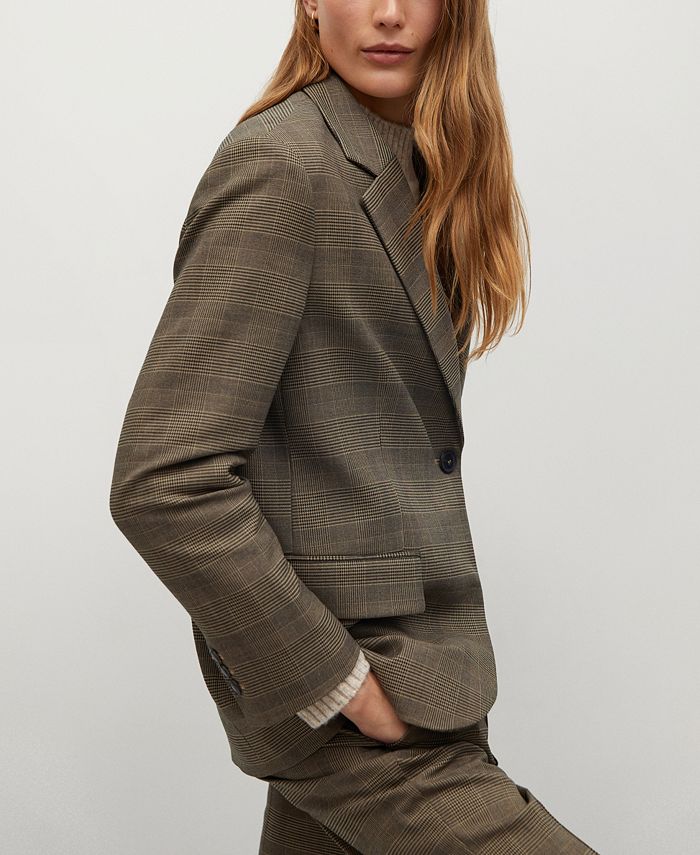 MANGO Women's Structured Suit Blazer & Reviews - Jackets & Blazers ...