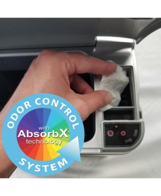 16-Liter Stainless Steel Sensor Trash Can with AbsorbX Odor Filter for Bathroom