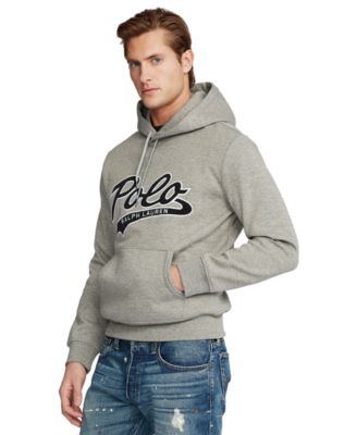 polo logo double knit hoodie