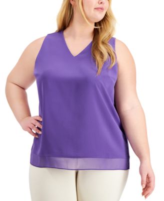 purple chiffon top