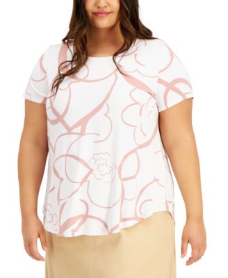 plus size bubble hem blouse