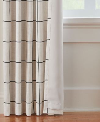 Home Fashions Brighton Windowpane Plaid Blackout Window Curtain Panel