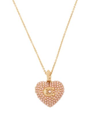 coach locket necklace