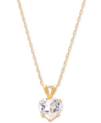 2-Pc. Set Blue Topaz Heart Pendant Necklace & Matching Stud Earrings (2-3/4 ct. t.w.) in 10k Gold (Also in Citrine & Peridot)