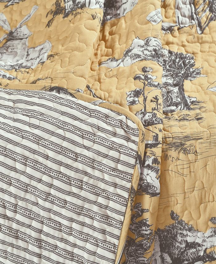 Lush Décor French Country Toile Cotton Reversible Throw Blanket Macy's