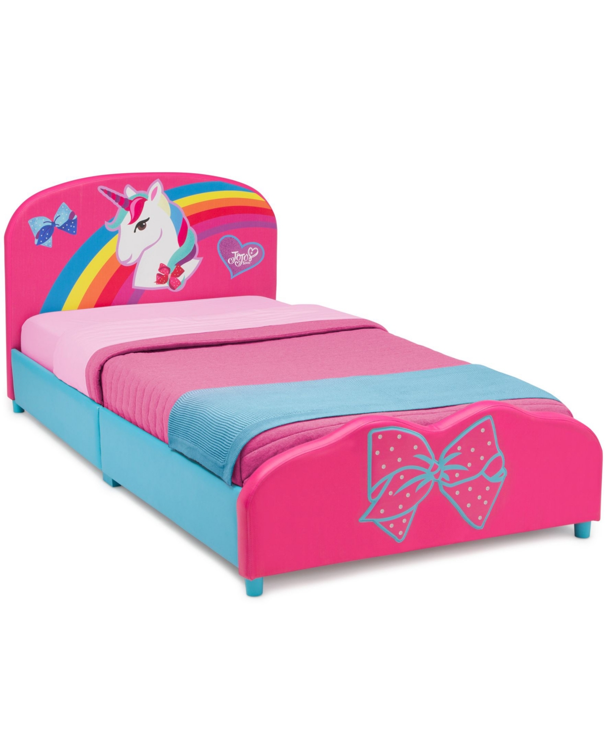 Jojo Siwa Upholstered Twin Bed by Delta Children
