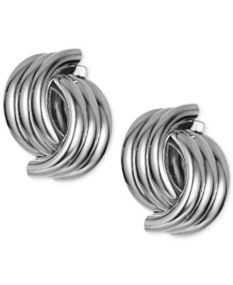 Charter Club - Silver-Tone Triple-Ring Drop Earrings